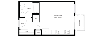 a floor plan of a small apartment