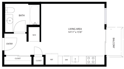 a floor plan of a small apartment