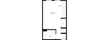 a floor plan of a bedroom apartment