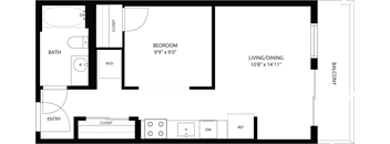 a floor plan of a small apartment