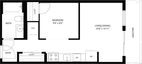 a floor plan of a small apartment