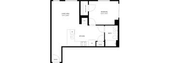 a floor plan of a bedroom apartment