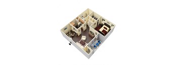 The Lockwood - 3D Floor Plan (Furnished)