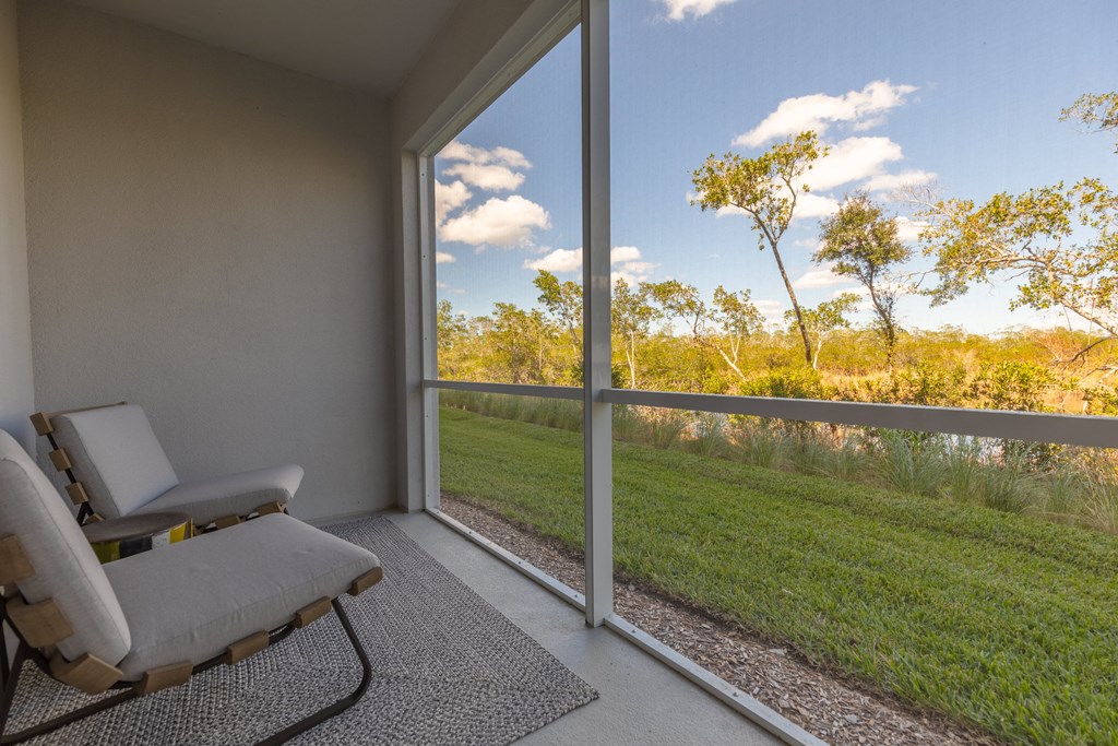 Screened-In Exterior Balconies
