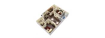 Milton - 3D Floor Plan (Furnished)