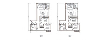 the floor plans for the apartments are presented below