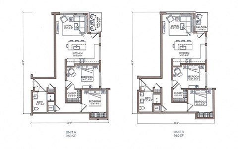 the floor plans for the apartments are presented below