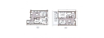 the floor plans for the apartments are presented below
