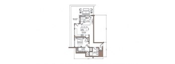 the floor plan of the second level of the renovated home