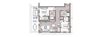 floor plan of the upper level of a home
