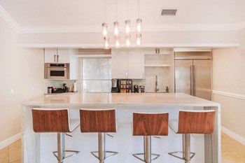 Clubhouse Kitchen with Bar Seating