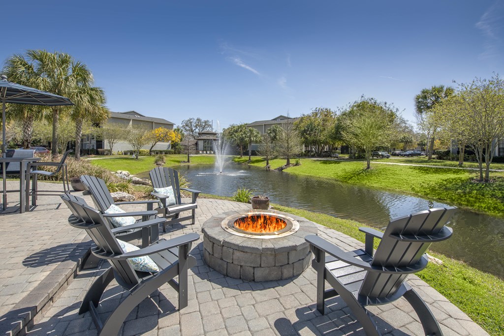 Fire pit at Livingston