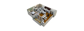 a floor plan of a home with a bedroom and a living room