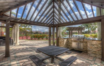 Outdoor Grille and Seating with Gazebo