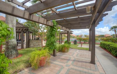 Outdoor Gazebo with Plants