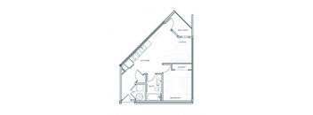 a floor plan of a house with loft and a roof extension