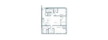 a floor plan of a 1 bedroom floor plan