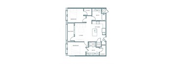 a floor plan of a residence with bedrooms and baths