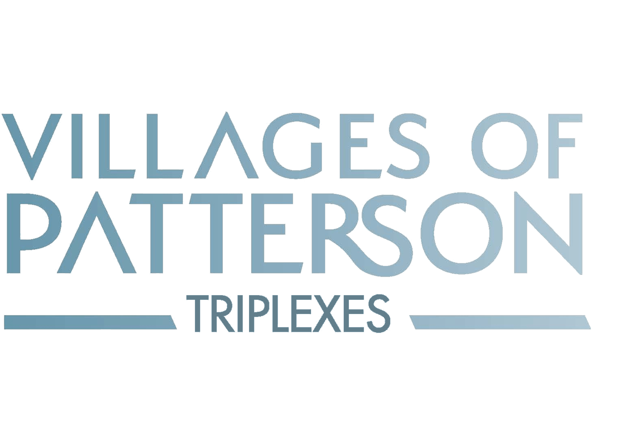 A logo with the words "Villages of Patterson Triplexes".