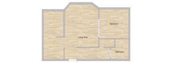1 Bedroom 1 Bath Floor Plan at Maplehurst Apartments, Tennessee, 37902