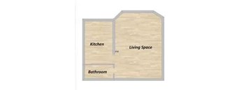 Studio Floor Plan at Maplehurst Apartments, Knoxville
