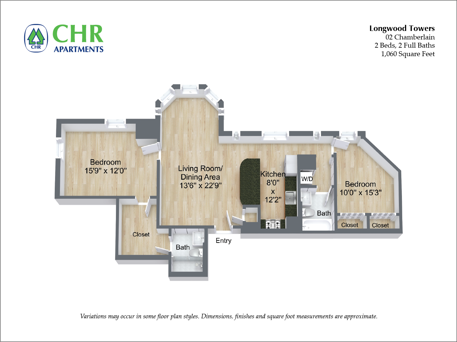 Chamberlain - 2 Bed/2 Bath