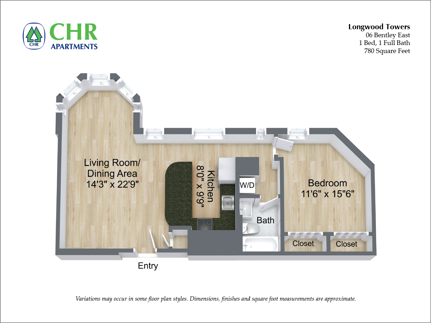 Alden Tower - 1 Bed/1 Bath