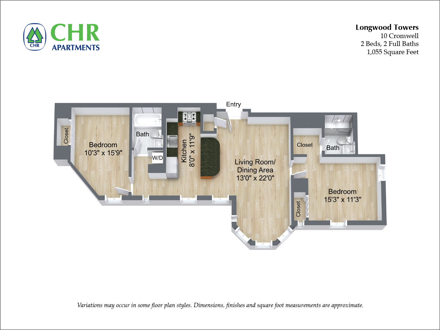 Cromwell - 2 Bed/2 Bath