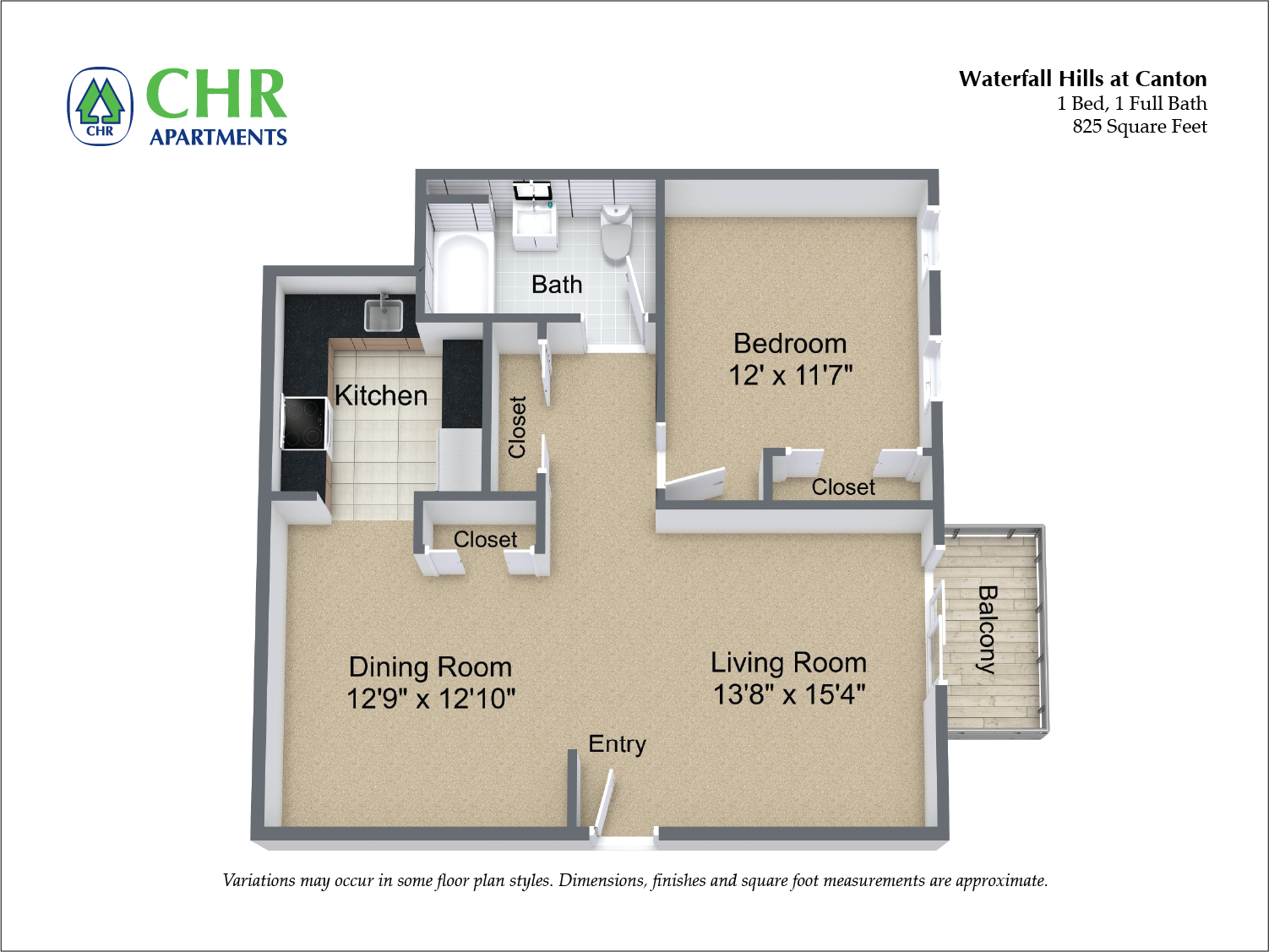 1 Bed/1 Bath