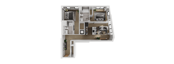 2 Bedroom 2 Bathroom B