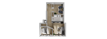 1 Bedroom plus Den B