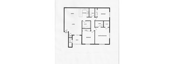 A black and white image of a floor plan for a house.