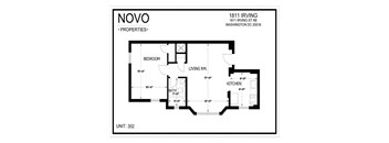 the floor plan for the unit with the two bedrooms