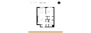 a floor plan of a unit with a bedroom and a bathroom