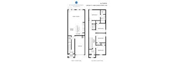A floor plan for a 1,549 square foot, 4 bedroom, 2 story home with a garage.