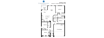 A black and white image of a CooperZadeh Model 1602 floor plan.