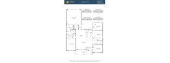 A floor plan for the Camden Homes Model 1700 shows the layout of a two-car garage, walk-in closet, covered patio, and four bedrooms.