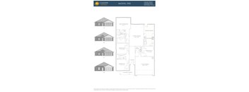 A Camden Homes brochure for a Model 1705 house is shown.