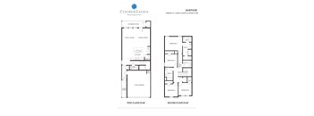 A floor plan for a Cooperzadeh Management property shows the layout of the first and second floors.