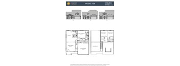 A floor plan for a home by Camden Homes showing three different models.