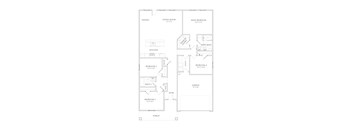 A floor plan of a house with labeled rooms and dimensions.