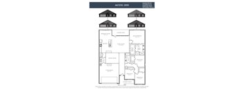 A detailed black and white floor plan of a house layout.