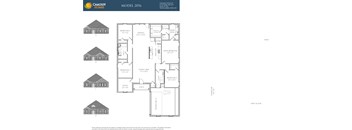 A floor plan for a Camden Flames model 2076 house is displayed.