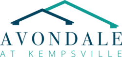 A logo with a house shape and the text "Avondale at Kempsville".