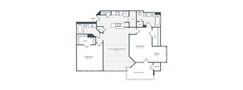 A black and white image of a house floor plan.