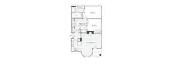 A black and white image of a floor plan for a house.