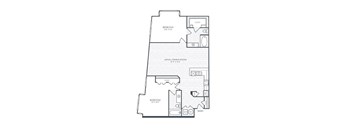 A black and white image of a floor plan for a house.