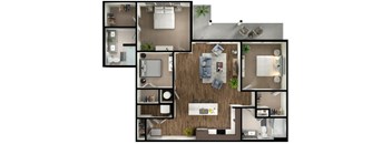 2 Bed, 2 Bath w/ Den B8D
