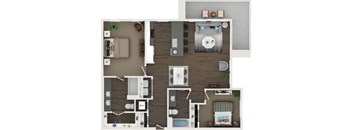 A floor plan of a house with labeled rooms.