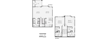 A black and white image of a house floor plan.